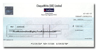plain cheque